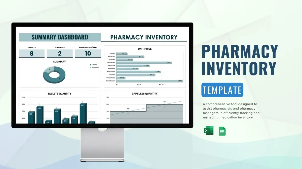 Pharmacy Inventory Google Sheet Template